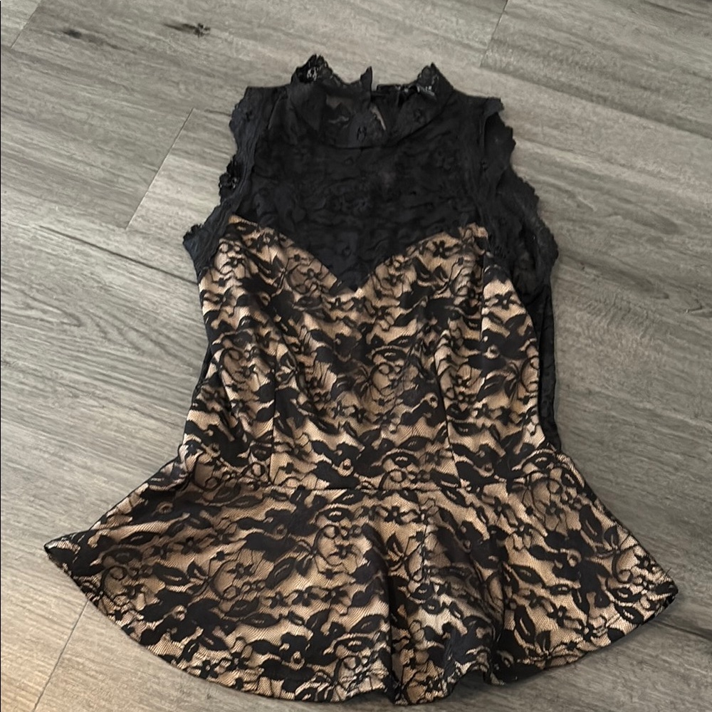Revamped Black Lace Top